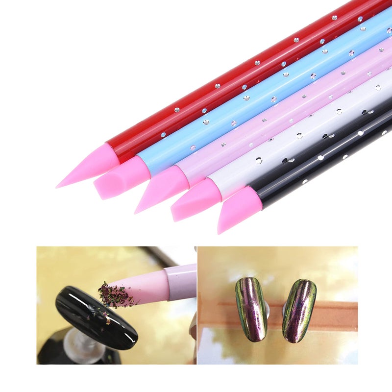 Kare Kind Nail Art Dotting Tools Silicone Dual Head UV Gel Pen Tools - Double Ended Nail Art Sculpting and Dotting Pen - Image 2